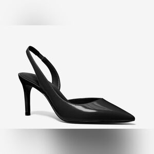 Michael Kors Alina Flex Sling Pump in black patent leather Size 6
